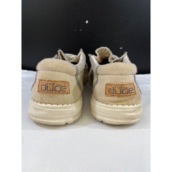 Hey Dude Wally Linen Men\'s Beige Slip-on Shoes Size 11 SKU 6153 main image 5